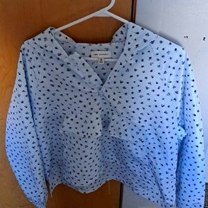 This is a girls 2 piece with a hoodie and shorts.